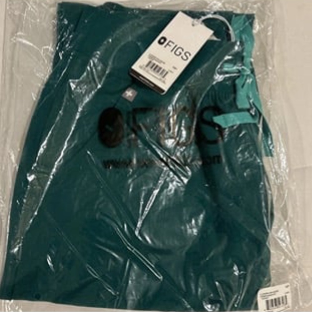 Figs Scrub Pants, Hunter Green, HW XS/Petite